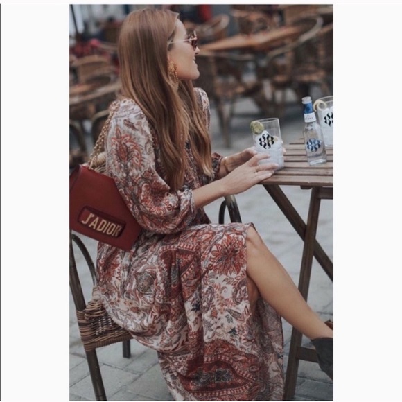 GORGEOUS ZARA NWT Printed Dress - Picture 2 of 3